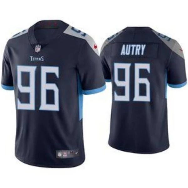 Men Tennessee Titans #96 Denico Autry Nike Navy Vapor Limited NFL Jersey